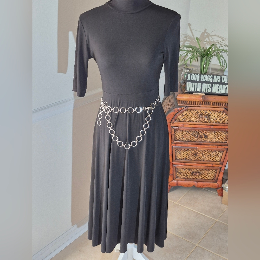ZARA 1/2 Sleeve Open Back Dress